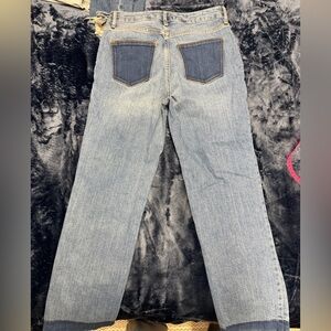 Boden size 6r straight made in Turkey 2 tone jeans